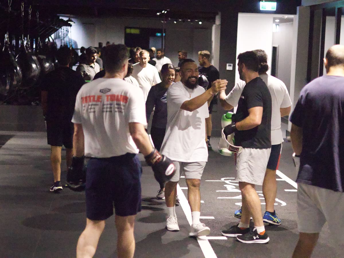 Pad Flow members finishing a session together
